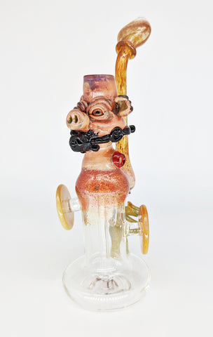 Justin Schoenfeld - "PIG" Sculpted Push Bubbler