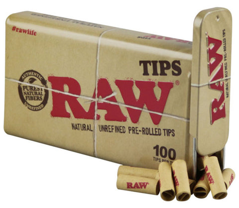 Raw Tips - prerolled 100ct Tin